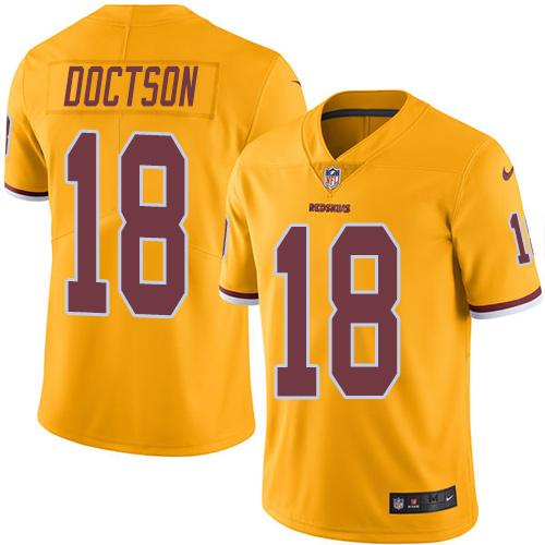 Nike Redskins #18 Josh Doctson Gold Youth Stitched NFL Limited Rush Jersey